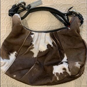 Brown and White Women's Bag